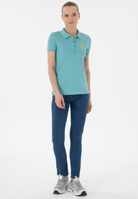 Kadın Mint Basic Polo Yaka Tişört - 50280071037