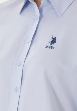 Kadın Açık Mavi Uzun Kollu Basic Gömlek - 50298095012