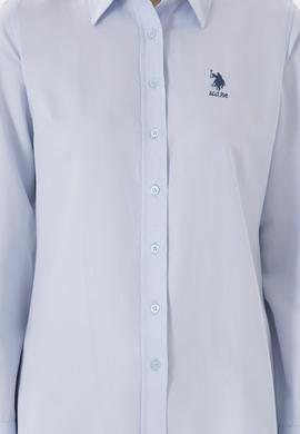 Kadın Açık Mavi Uzun Kollu Basic Gömlek - 50298095012