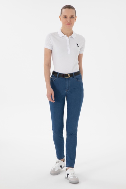 Kadın Mavi Jean Toothpick Fit Pantolon