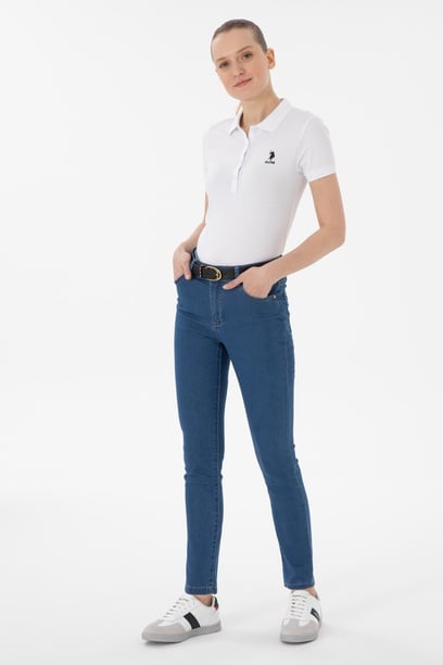 Kadın Mavi Jean Toothpick Fit Pantolon