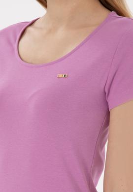 Kadın Pembe Yırtmaçlı Bisiklet Yaka Midi Boy Örme Elbise - 50305753014