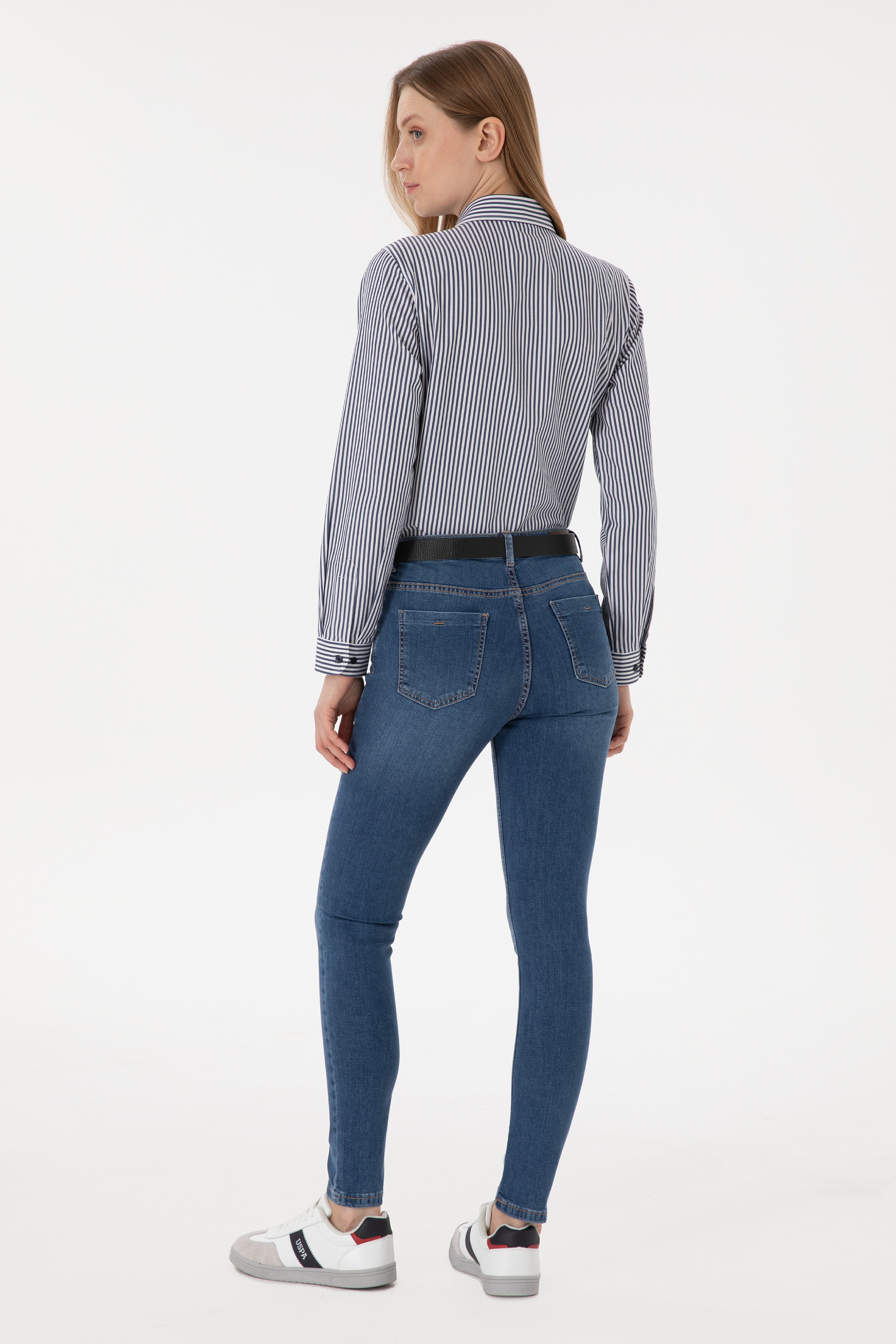 Kadın Açık Mavi Skinny Fit Jean Pantolon - Image 4