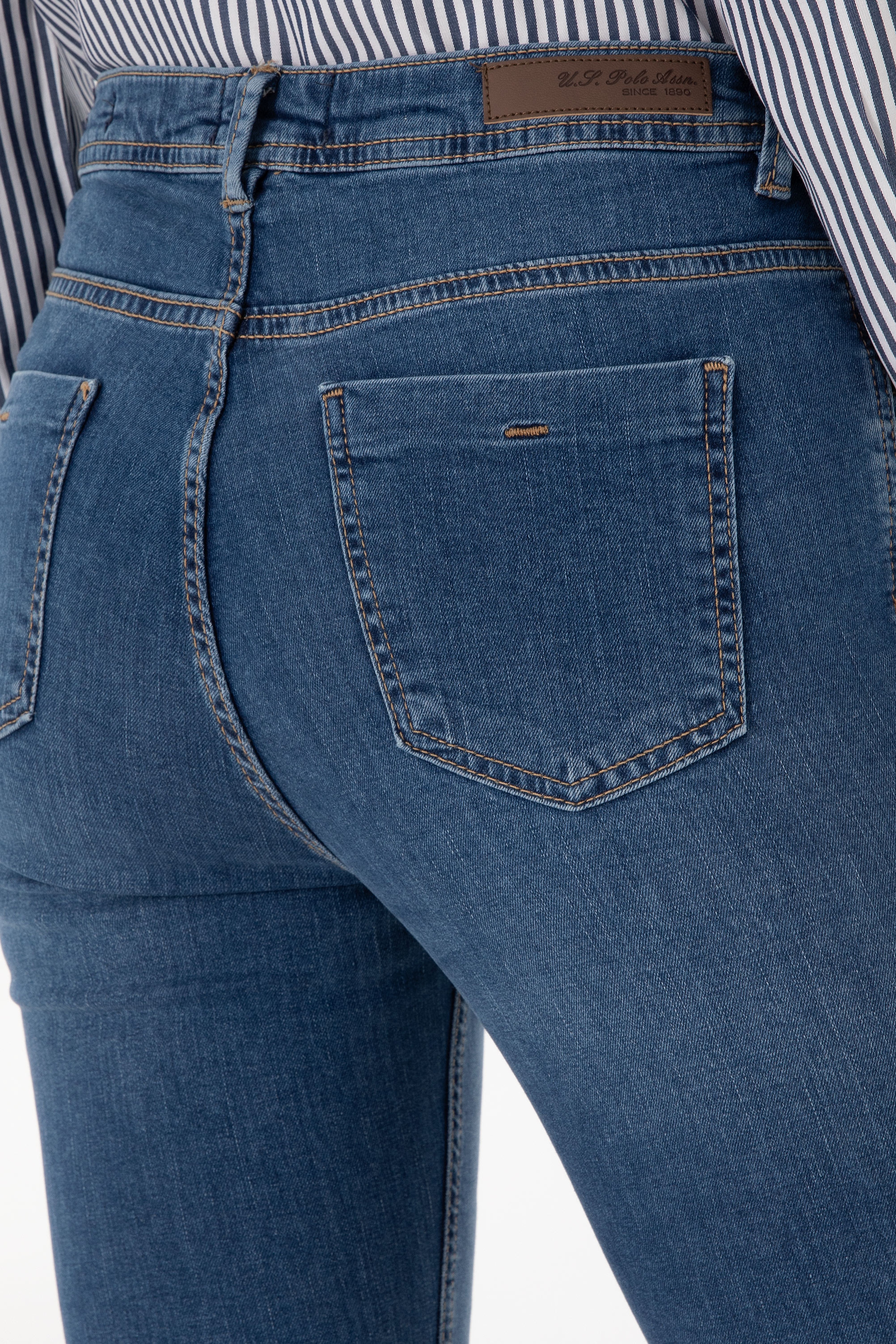 Kadın Açık Mavi Skinny Fit Jean Pantolon - Image 6