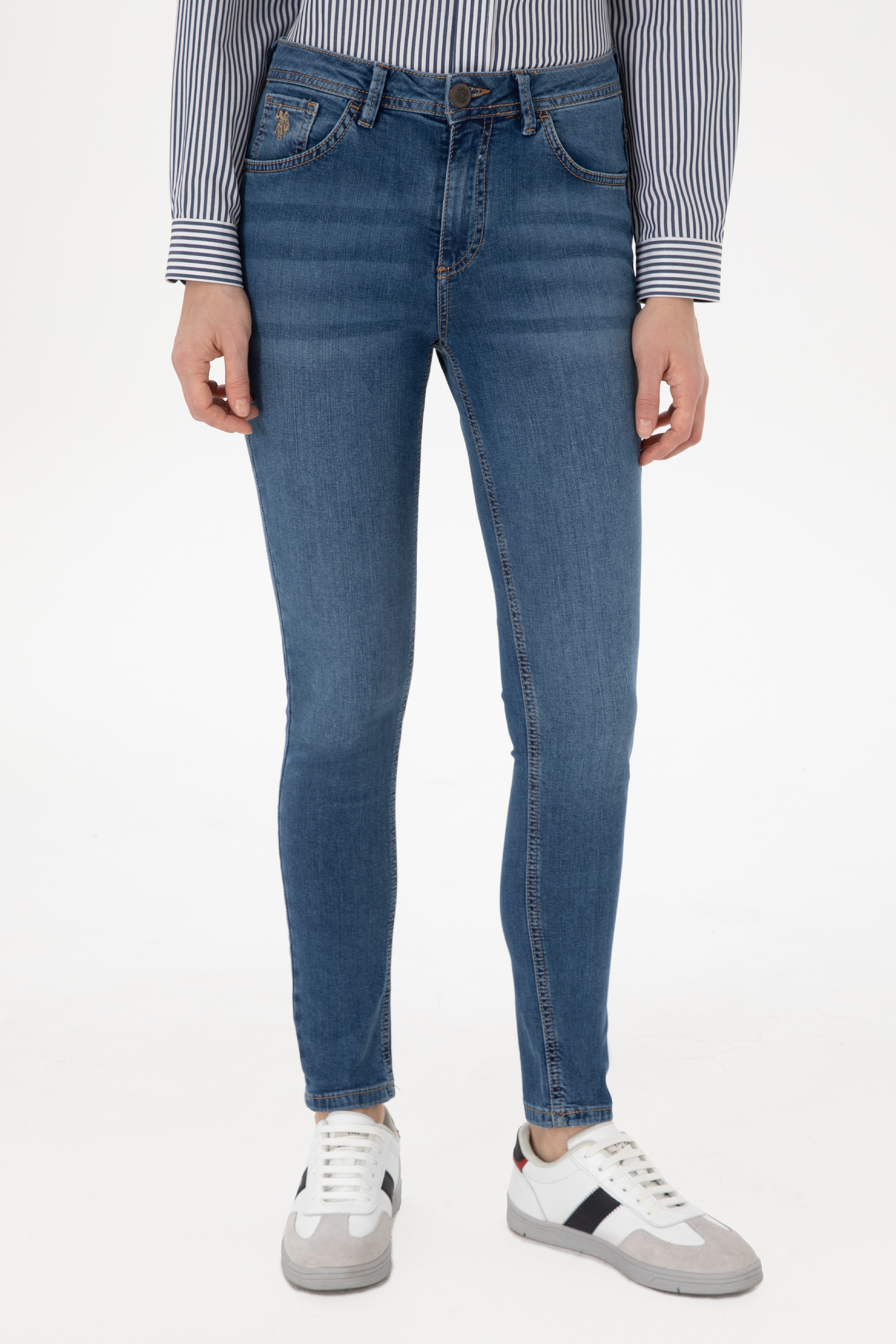 Kadın Açık Mavi Skinny Fit Jean Pantolon - Image 2