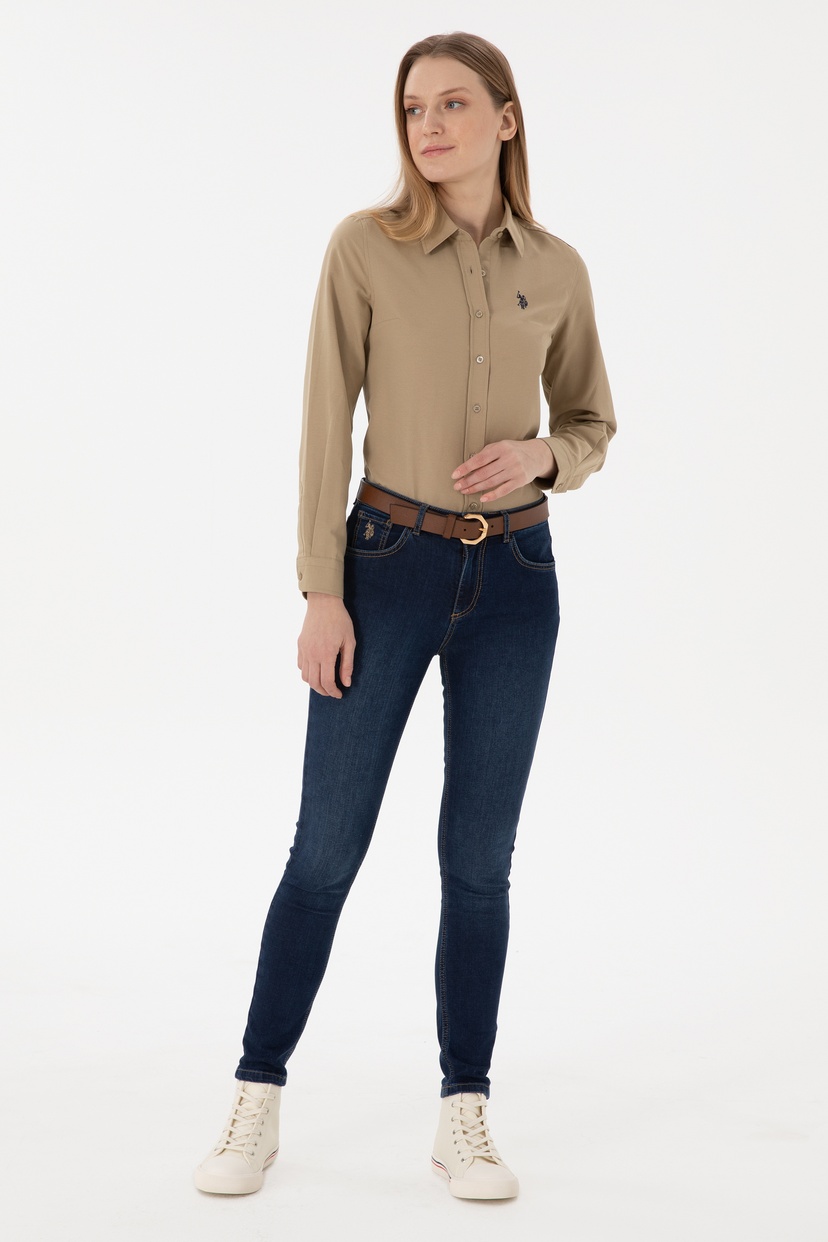 Kadın Mavi Skinny Fit Jean Pantolon
