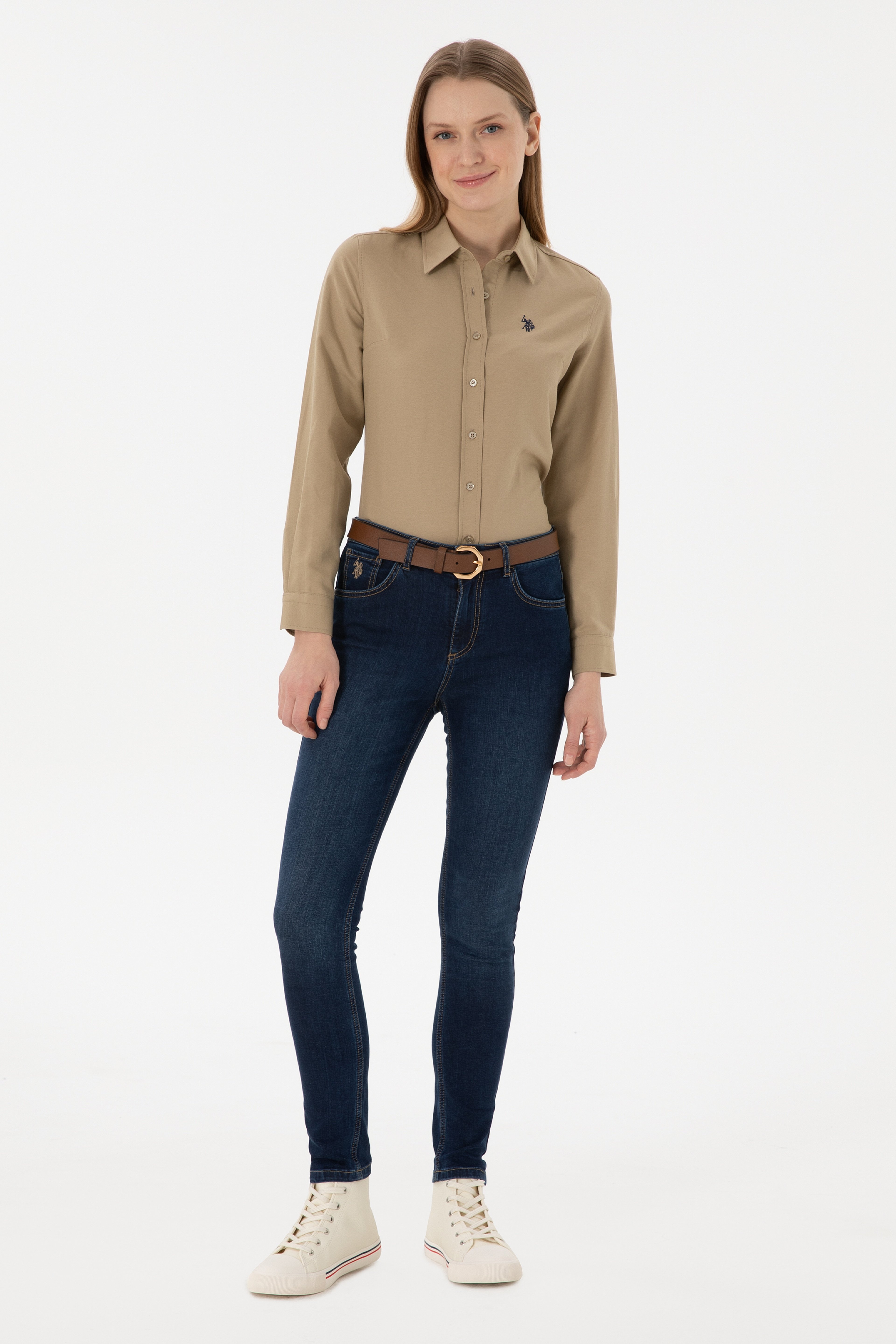 Kadın Mavi Skinny Fit Jean Pantolon - Image 1