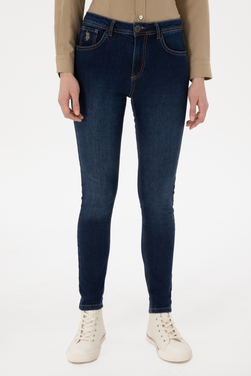 Kadın Mavi Skinny Fit Jean Pantolon