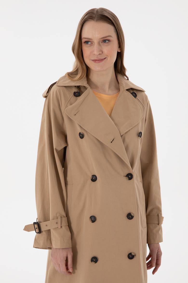 Kadın Camel Trençkot