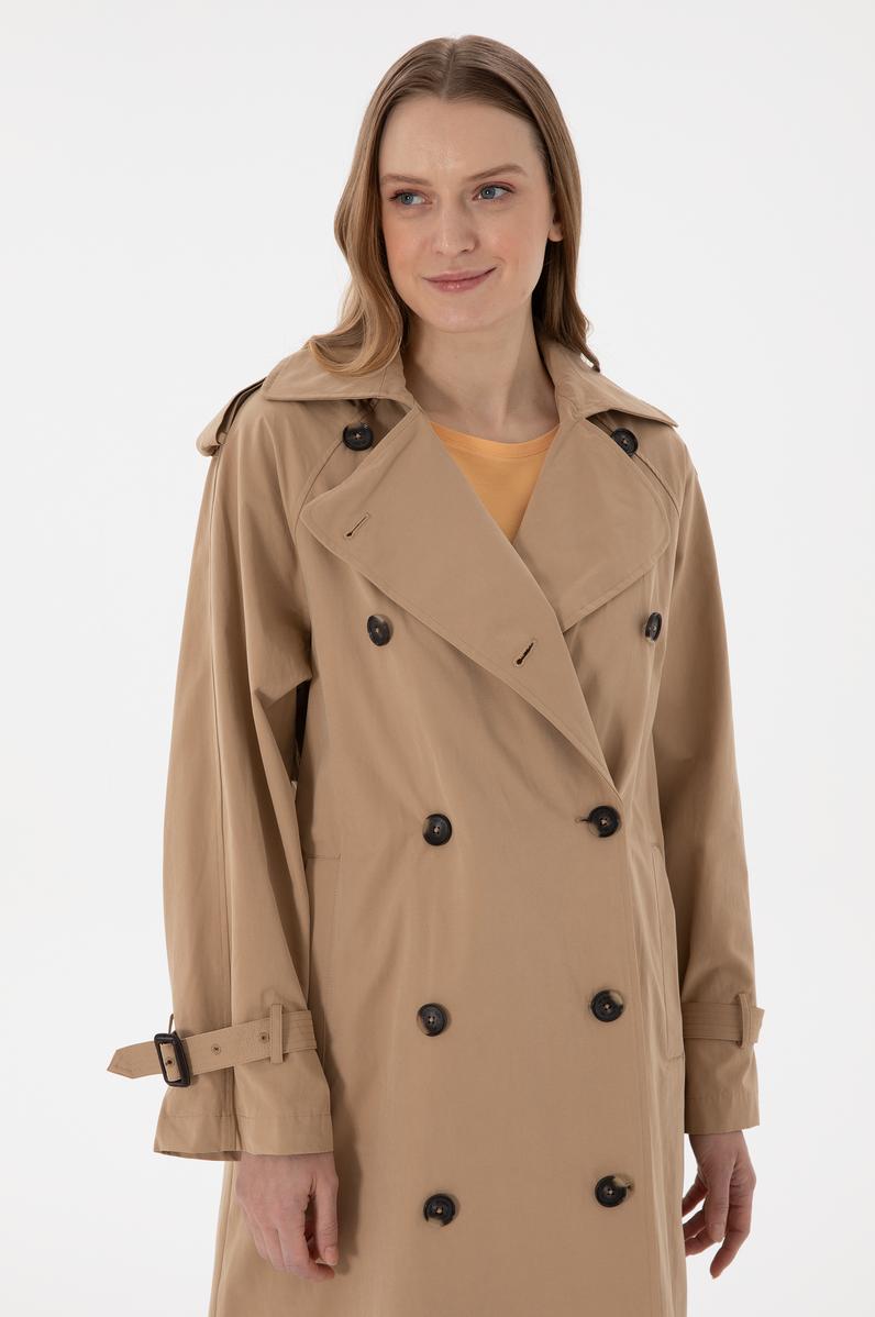 Kadın Camel Trençkot