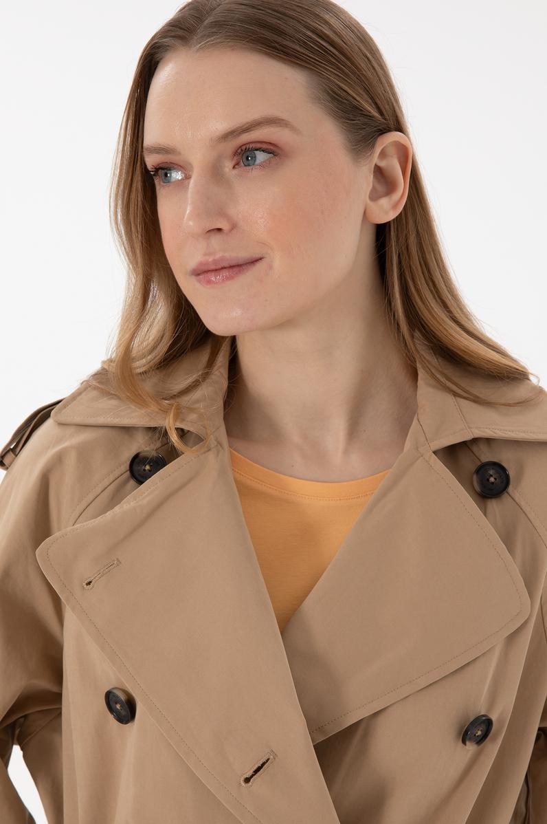 Kadın Camel Trençkot