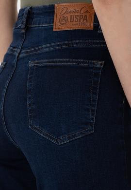 Kadın Koyu Mavi Slim Flare Fit Jean Pantolon - 50308349007