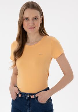 Kadın Kavun Bisiklet Yaka Tişört - 50297915061