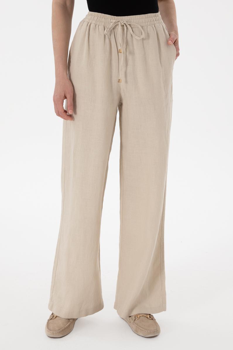 Kadın Taş Loose Relax Fit Kanvas Pantolon