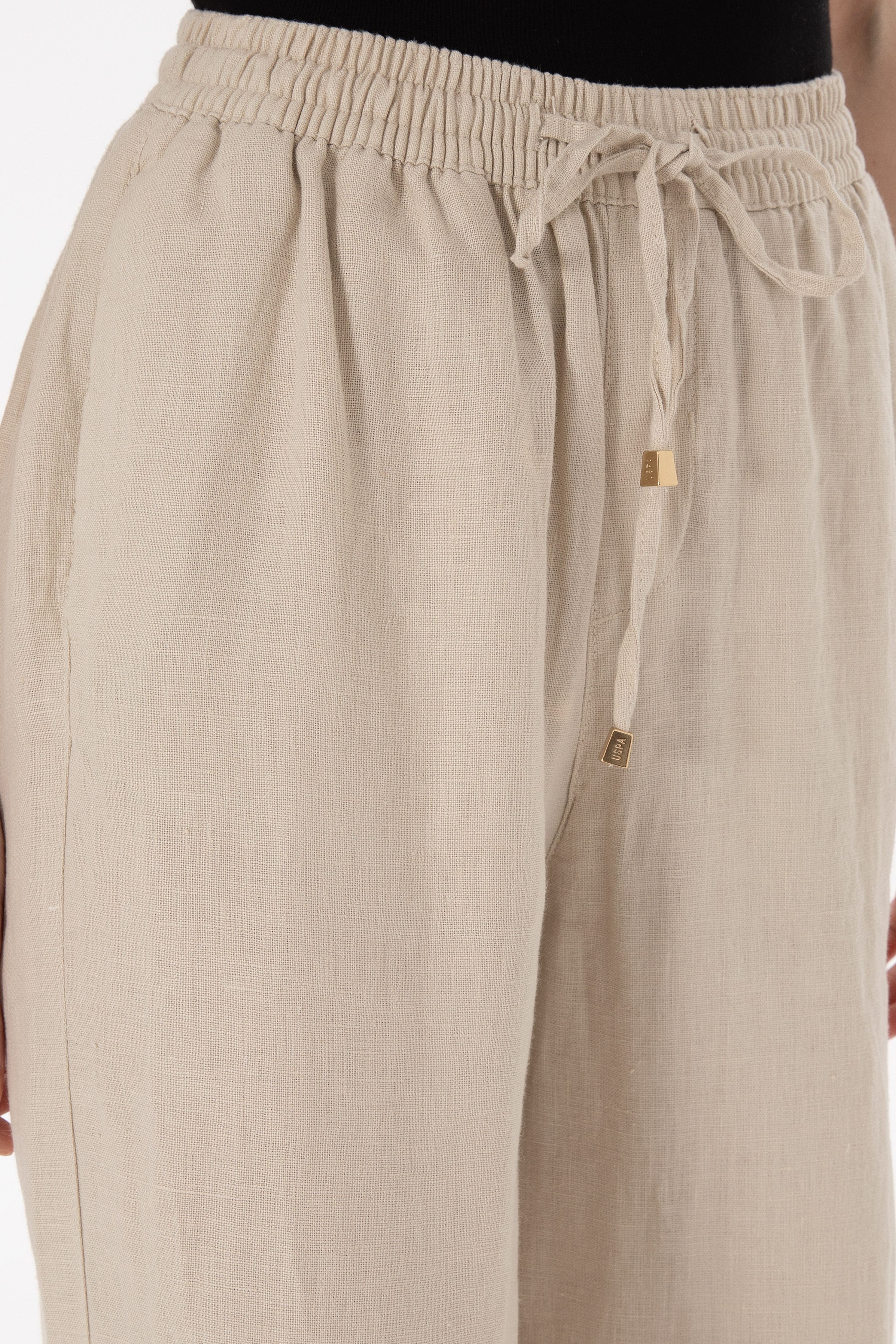 Kadın Taş Loose Relax Fit Kanvas Pantolon - Image 5