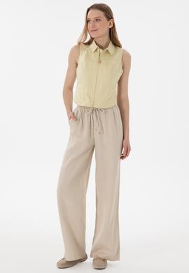 Kadın Taş Loose Relax Fit Kanvas Pantolon - 50306844009