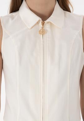 Kadın Krem Kısa Kollu Gömlek - 50299510006