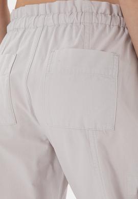 Kadın Açık Gri Jogger Fit Kanvas Pantolon - 50300356024