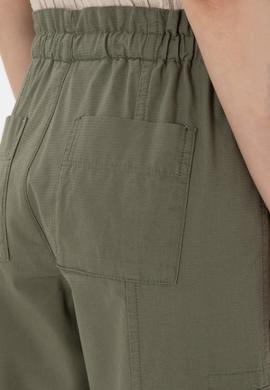 Kadın Koyu Haki Jogger Fit Kanvas Pantolon - 50300356039