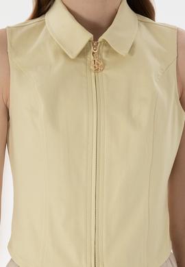 Kadın Açık Haki Kısa Kollu Gömlek - 50299510010