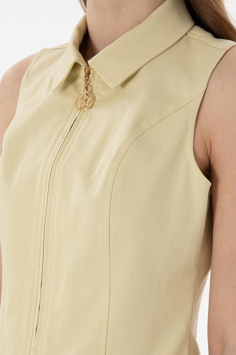 Kadın Açık Haki Kısa Kollu Gömlek