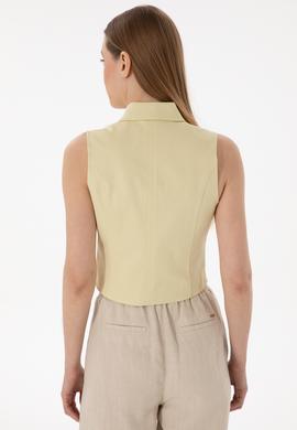 Kadın Açık Haki Kısa Kollu Gömlek - 50299510010