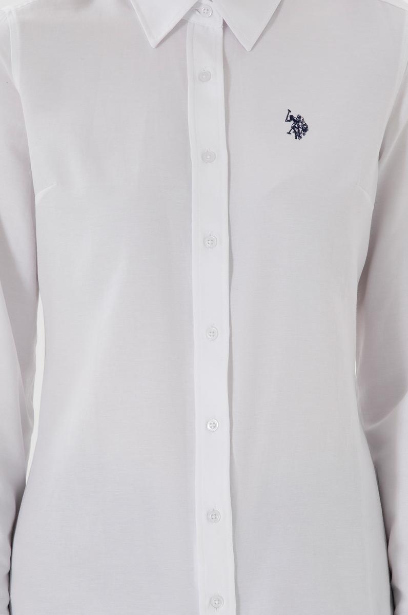 Kadın Beyaz Uzun Kollu Basic Gömlek