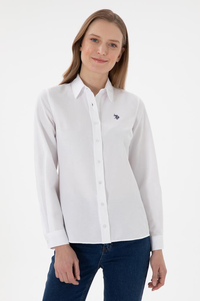 Kadın Beyaz Uzun Kollu Basic Gömlek