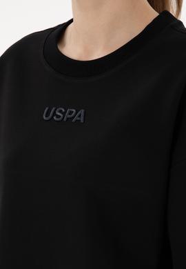 Kadın Siyah Oversize Bisiklet Yaka Tişört - 50294482017