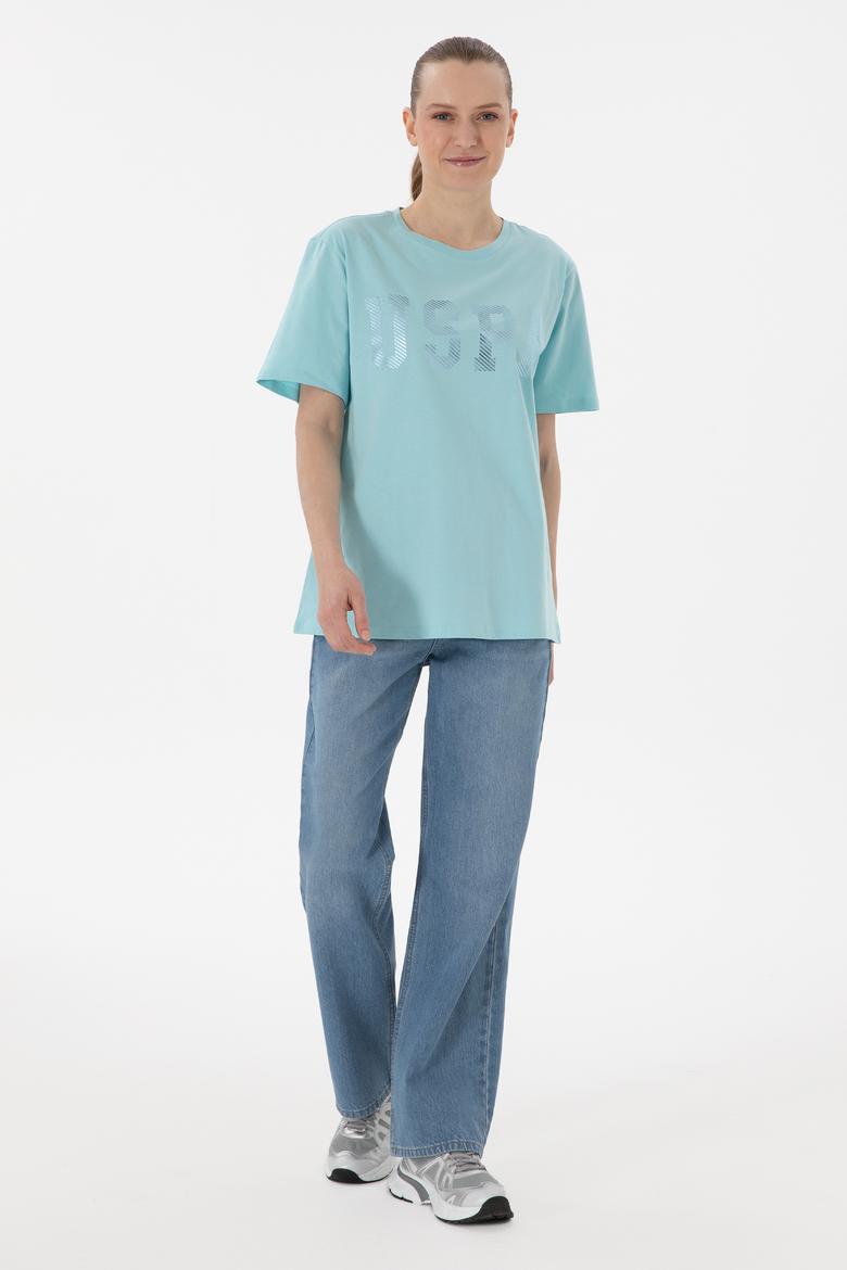 Kadın Aqua Bisiklet Yaka Basic Tişört - 50300850001