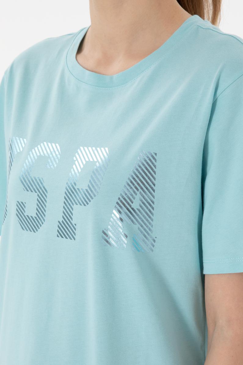 Kadın Aqua Bisiklet Yaka Basic Tişört