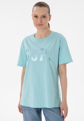 Kadın Aqua Bisiklet Yaka Basic Tişört - 50300850001