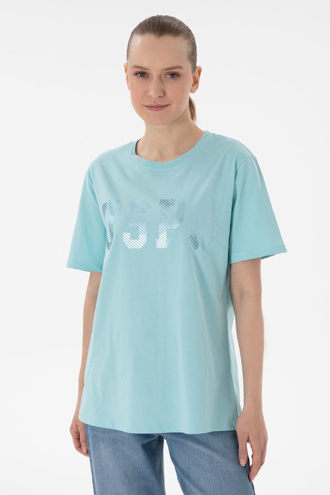 Kadın Aqua Bisiklet Yaka Basic Tişört