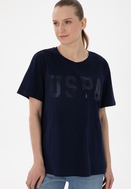 Kadın Lacivert Bisiklet Yaka Basic Tişört - 50300850037