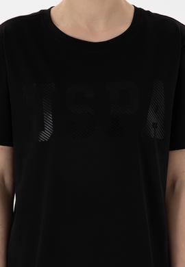 Kadın Siyah Bisiklet Yaka Basic Tişört - 50300850049