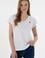 Kadın Beyaz V Yaka Basic Tişört