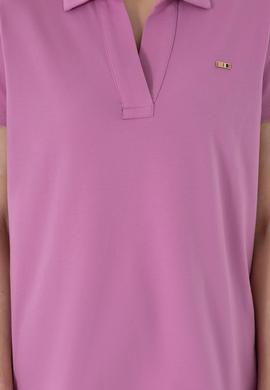 Kadın Pembe Basic Polo Yaka Tişört - 50305700086