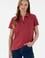 Kadın Vişne Basic Polo Yaka Tişört