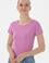 Kadın Fuşya Bisiklet Yaka Tişört