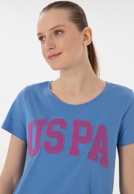 Kadın Koyu Mavi Bisiklet Yaka Basic Tişört - 50280036149