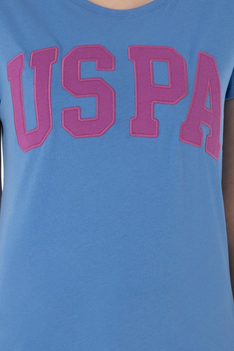 Kadın Koyu Mavi Bisiklet Yaka Basic Tişört - 50280036149