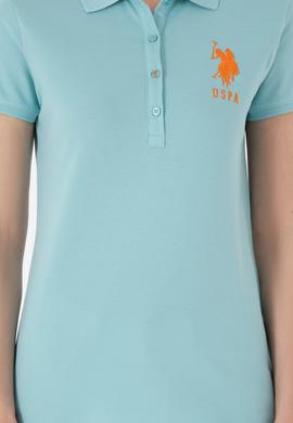 Kadın Su Yeşili Basic Polo Yaka Tişört - 50280063057