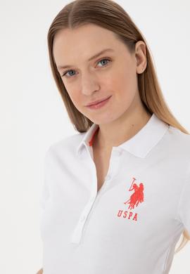 Kadın Beyaz Basic Polo Yaka Tişört - 50280063005