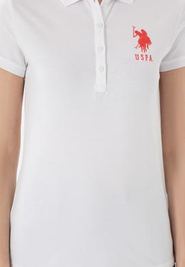 Kadın Beyaz Basic Polo Yaka Tişört - 50280063005