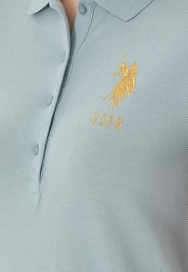 Kadın Su Yeşili Basic Polo Yaka Tişört - 50280071208