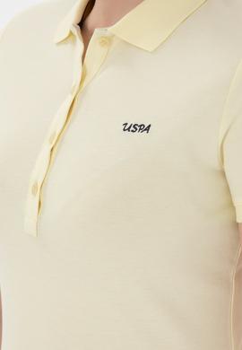 Kadın Limon Basic Polo Yaka Tişört - 50305764202