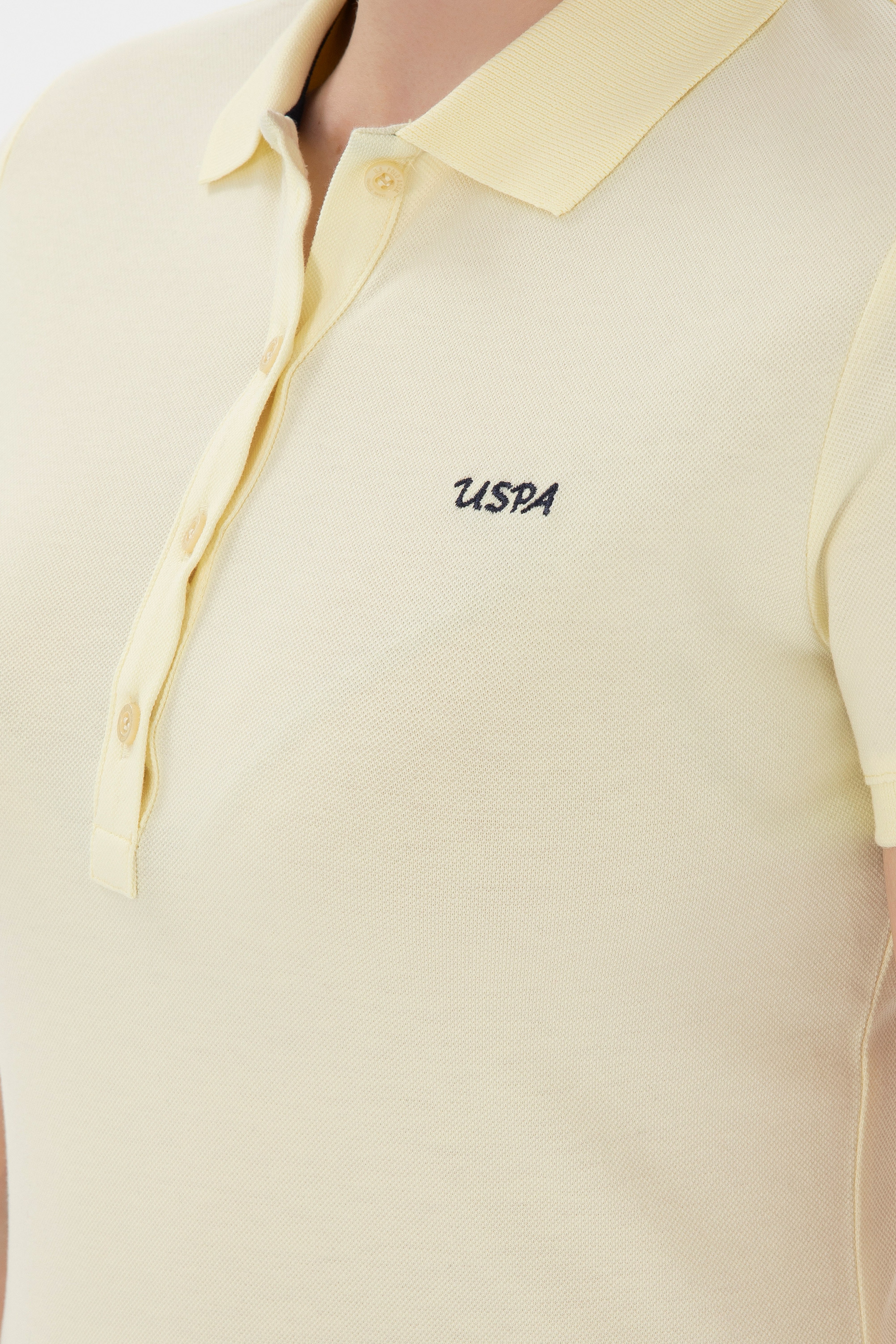 Kadın Limon Basic Polo Yaka Tişört - Image 7