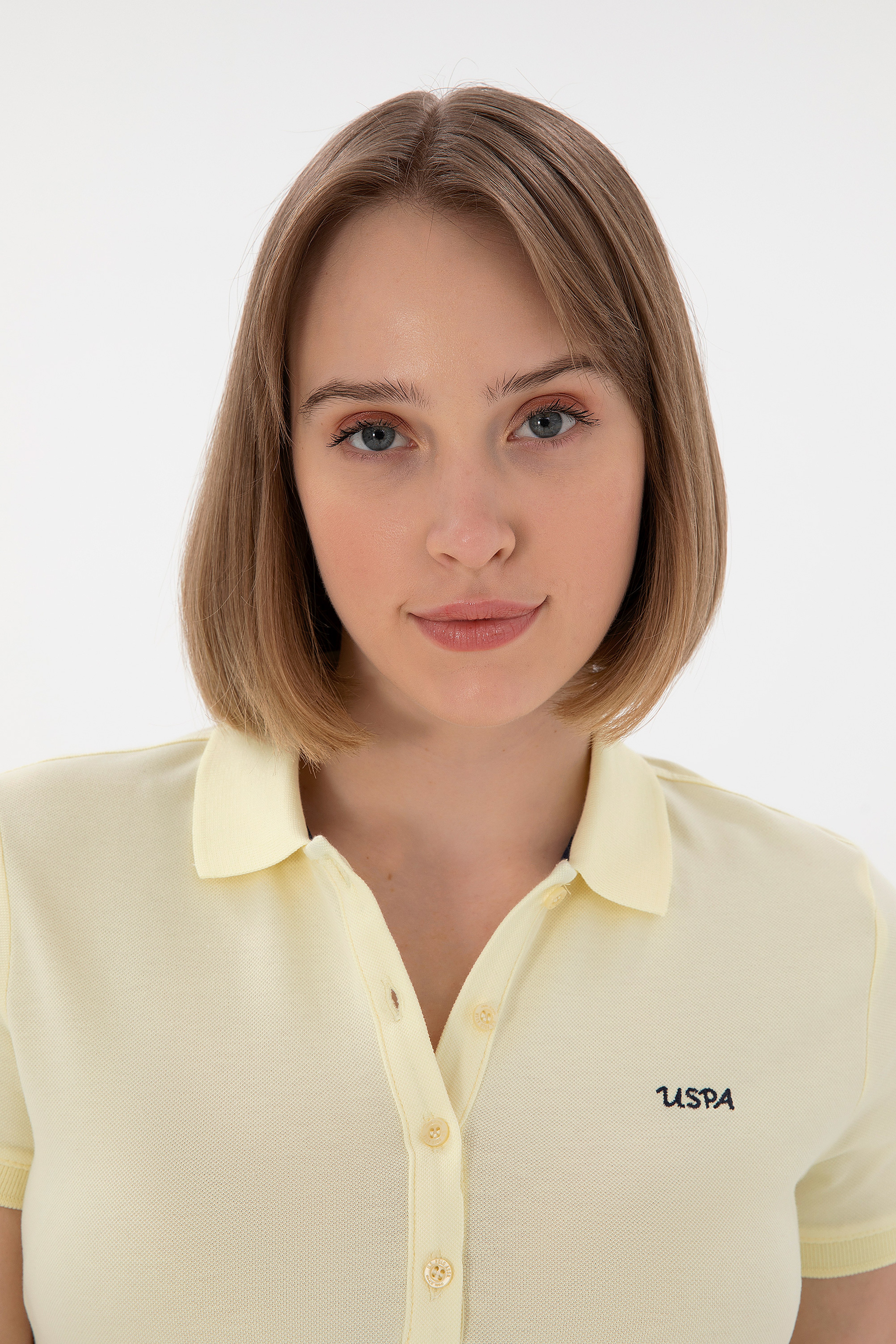 Kadın Limon Basic Polo Yaka Tişört - Image 2