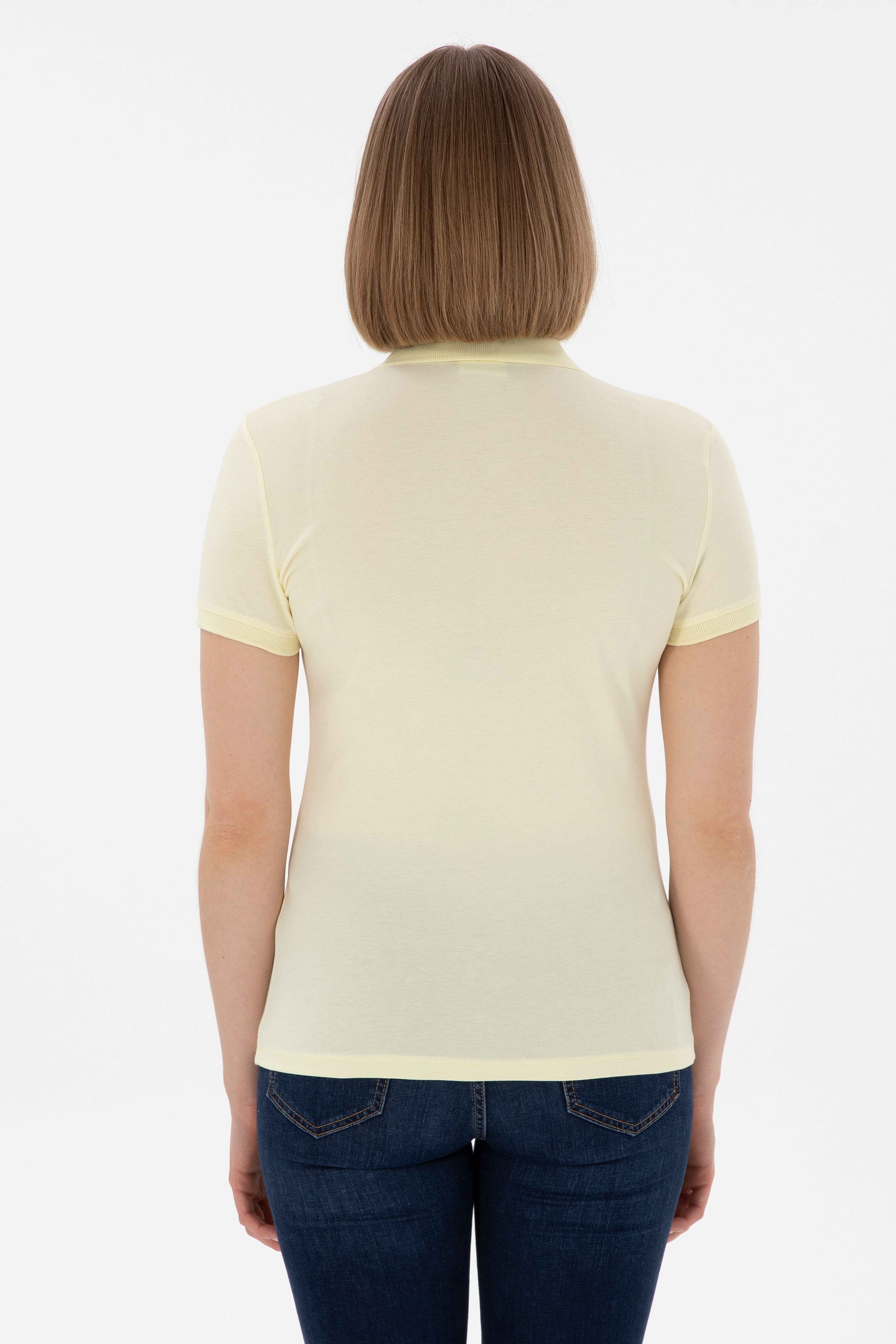 Kadın Limon Basic Polo Yaka Tişört