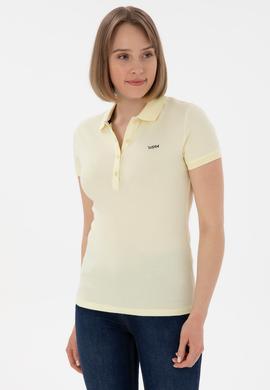Kadın Limon Basic Polo Yaka Tişört - 50305764202